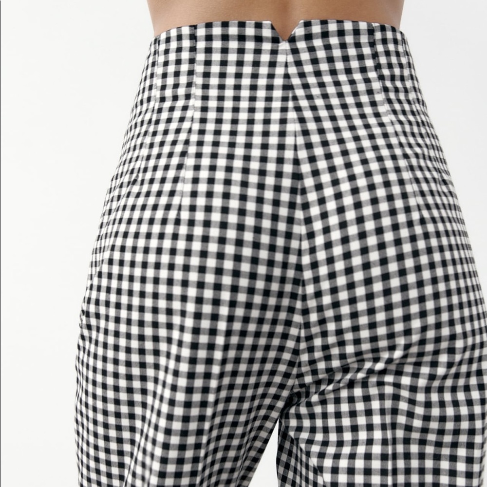 zara high-waisted gingham pant - Picture 3 of 5